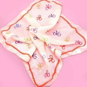 A218-T • Cottagecore Bow Print Bandana Scarf